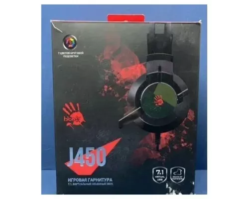 Наушники A4Tech Bloody J450 черный/зеленый