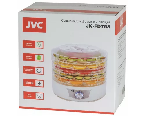 Сушилка для овощей и фруктов JVC JK-FD753 белый