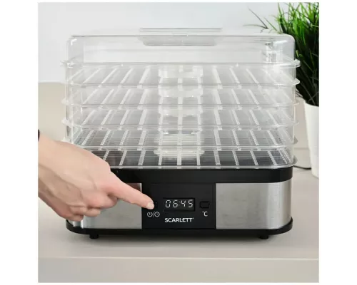 Сушилка для овощей и фруктов Scarlett SC-FD421T19 серебристый