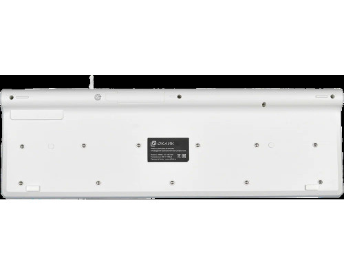 Клавиатура OKLICK 490ML белый USB slim Multimedia LED Клавиатура OKLICK 490ML белый USB slim Multimedia LED