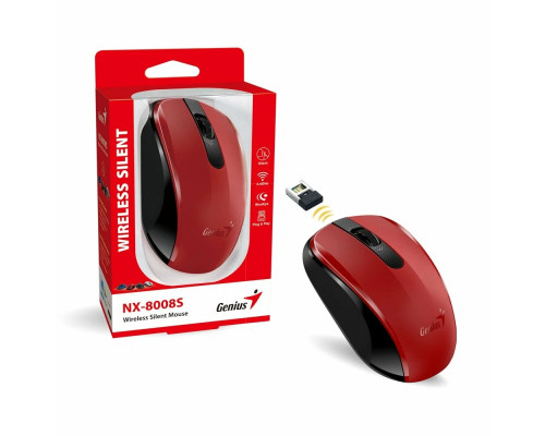 Мышь Genius NX-8008S красный/черный Мышь Genius NX-8008S красный/черный