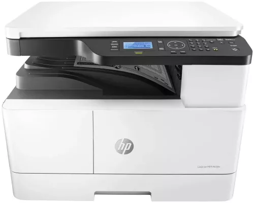 МФУ лазерное HP LaserJet MFP M438n, принтер/сканер/копир, (A3, скор. печ. 22 стр/мин, разр. скан. 600х600, печати 1200х1200, Ethernet (RJ-45), USB)