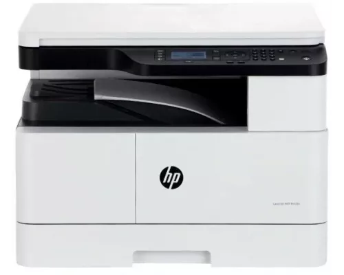 МФУ лазерное HP LaserJet MFP M438n, принтер/сканер/копир, (A3, скор. печ. 22 стр/мин, разр. скан. 600х600, печати 1200х1200, Ethernet (RJ-45), USB)