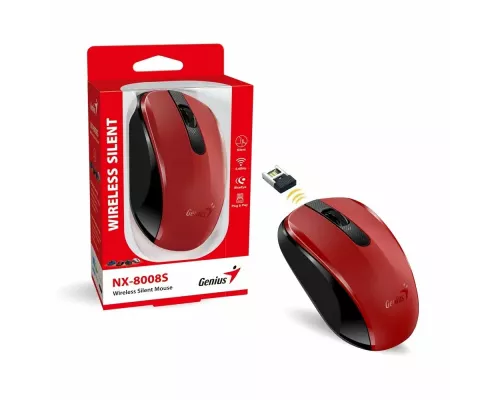 Мышь Genius NX-8008S красный/черный