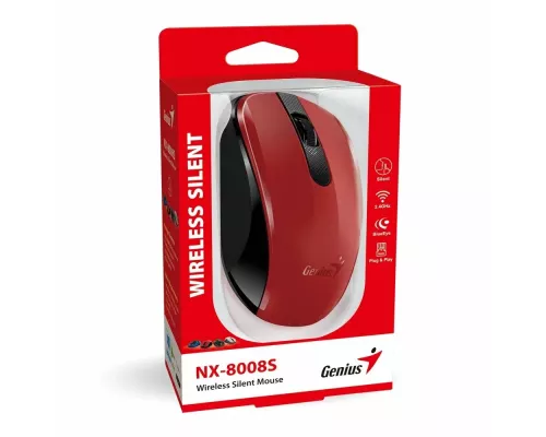 Мышь Genius NX-8008S красный/черный