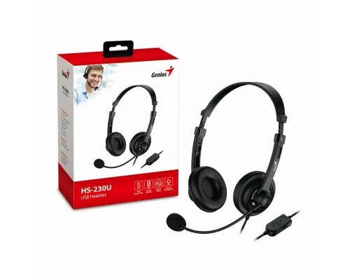 Наушники Genius HS-230U black USB