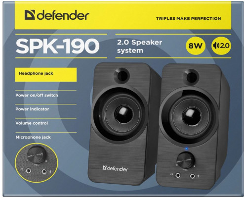 Акустическая система DEFENDER SPK-190 BLACK 