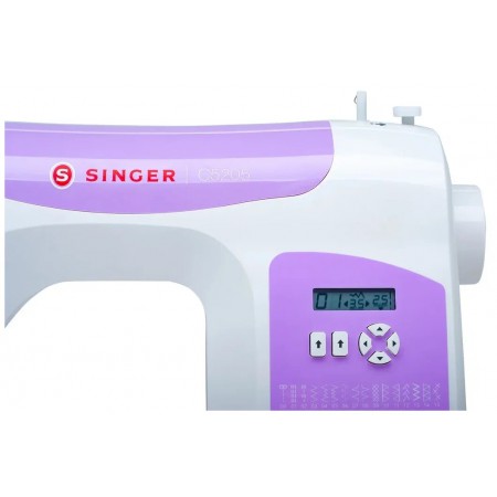 Швейная машина Singer C5205-PR 80 операций, 6 видов петель, нитевдеватель, верт.челнок