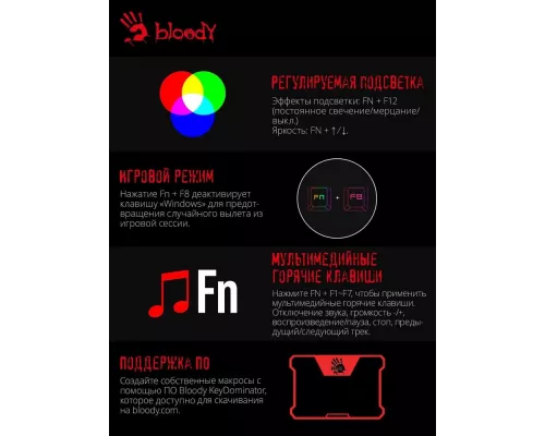 Клавиатура A4Tech Bloody B135N