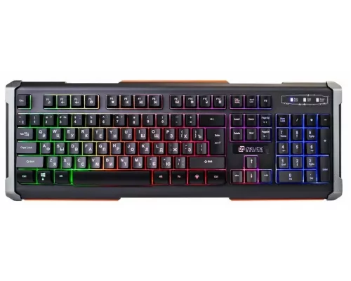 Клавиатура OKLICK 717G черный/серый USB Multimedia LED
