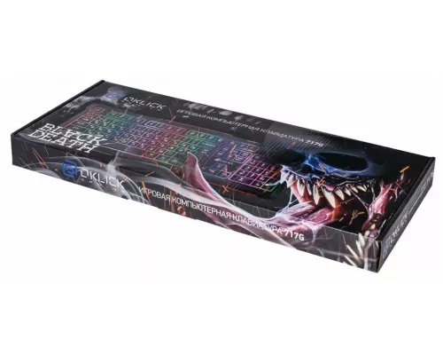 Клавиатура OKLICK 717G черный/серый USB Multimedia LED