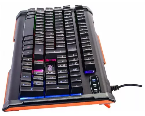 Клавиатура OKLICK 717G черный/серый USB Multimedia LED