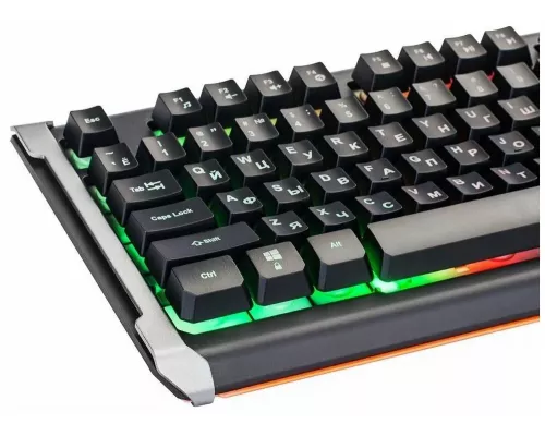 Клавиатура OKLICK 717G черный/серый USB Multimedia LED