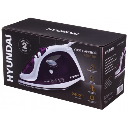 Утюг Hyundai H-SI01961 2400Вт белый/фиолетовый