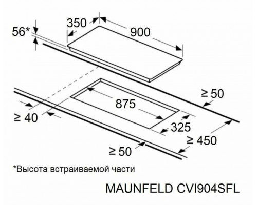 Индукционная варочная панель MAUNFELD CVI904SFLLGR