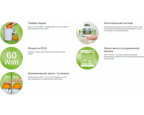 Соковыжималка Braun CJ3050WH белый