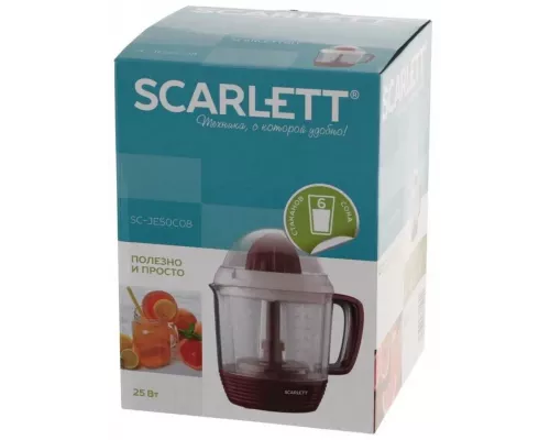 Соковыжималка Scarlett SC-JE50C08 красный/белый