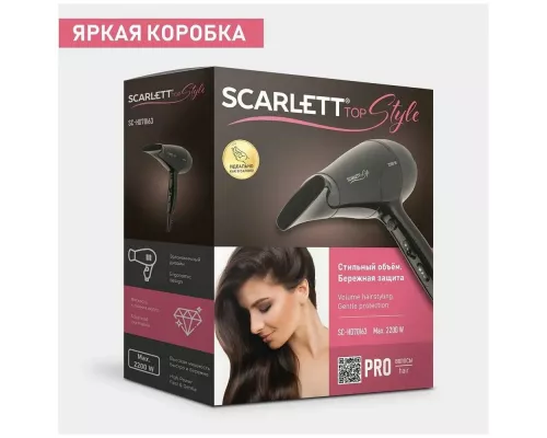 Фен Scarlett SC-HD70I63 (черный блеск)