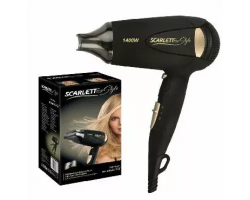 Фен Scarlett SC-HD70IT10 черный/золотистый