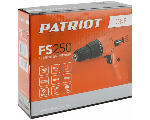 Дрель-шуруповерт сетевая PATRIOT FS 250 