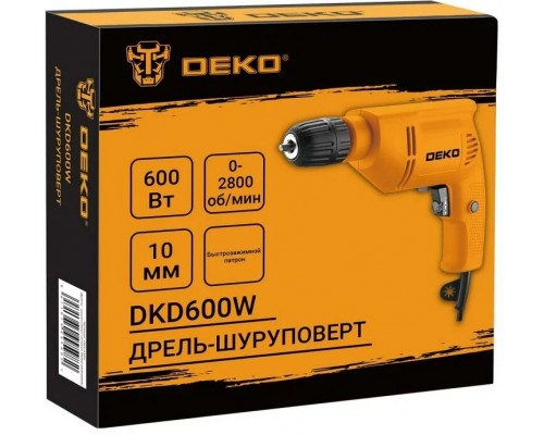 Дрель-шуруповерт сетевая DEKO DKD600W, 063-4181