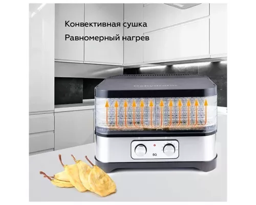 Сушилка для овощей и фруктов BQ FD1000 Black-steel