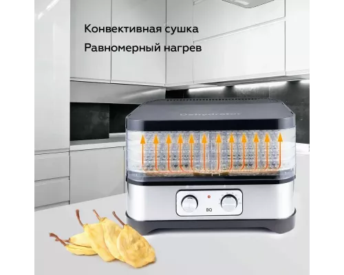 Сушилка для овощей и фруктов BQ FD1000 Black-steel