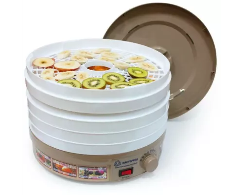 Сушилка для овощей и фруктов Мастерица ЭСБ-11/18-300, 5 поддонов, 18 л, вентилятор, круглая