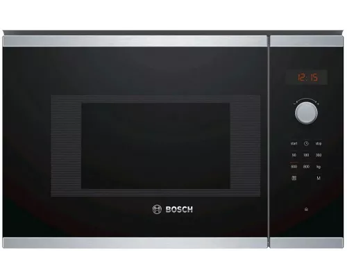 Встраиваемая микроволновая печь Bosch BFL523MS0 нержавеющая сталь/черный