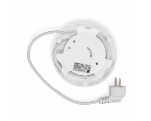 Чайник Hyundai HYK-G2409 белый/серебристый