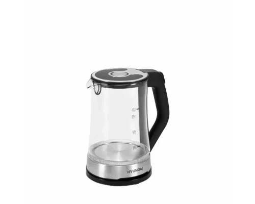 Чайник Hyundai HYK-G3401 черный/серебристый