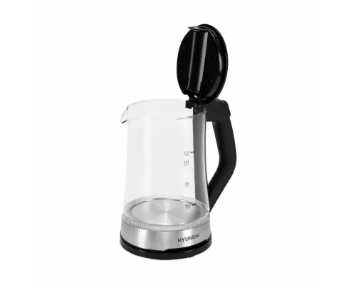 Чайник Hyundai HYK-G3401 черный/серебристый