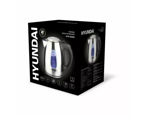Чайник Hyundai HYK-S2402 серебристый матовый/черный