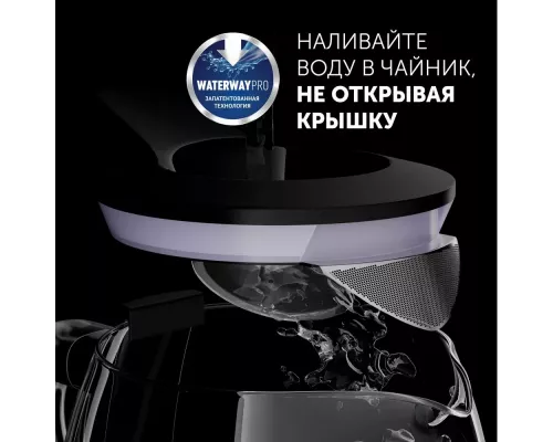 Чайник Polaris PWK 1563CGL черный/прозрачный