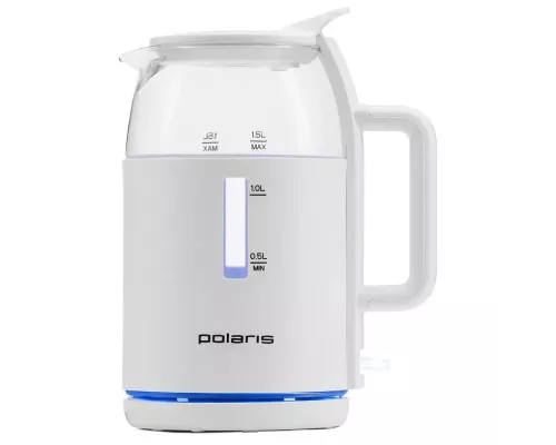 Чайник Polaris PWK1545CGL Water Way Pro белый