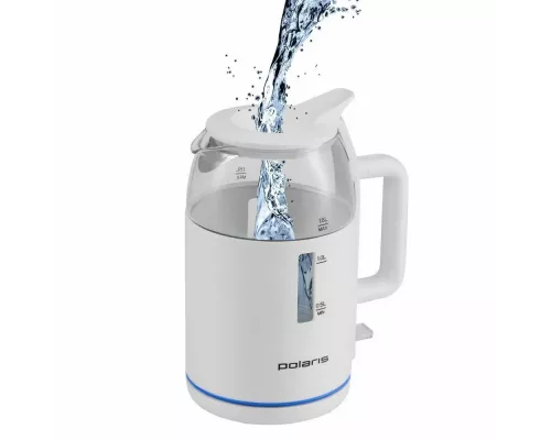 Чайник Polaris PWK1545CGL Water Way Pro белый