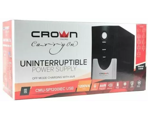 ИБП CROWN Line Intractive CMU-SP1200IEC USB 1200VA\720W