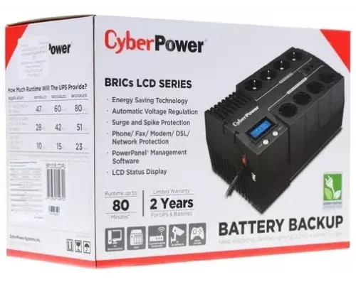 ИБП CyberPower BR1000ELCD, Line-Interactive