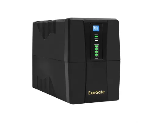 ИБП ExeGate EX292764RUS SpecialPro UNB-600.LED.AVR.2SH.RJ.USB <600VA/360W, LED, AVR, 2*Schuko, RJ45/11, USB, Black>