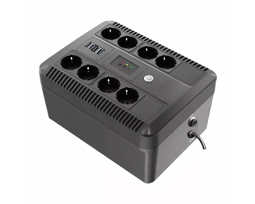 ИБП ExeGate NEO NNB-1000.LED.AVR.8SH.CH <1000VA/650W, LED, AVR, 8*Schuko, 4*USB-порта для зарядки, Black>