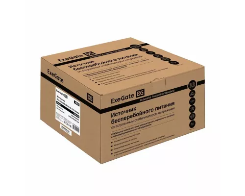 ИБП ExeGate NEO NNB-650.LED.AVR.8SH.CH <650VA/390W, LED, AVR, 8*Schuko, 4*USB-порта для зарядки, Black>