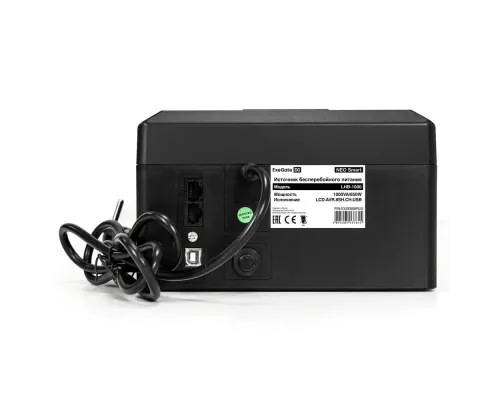 ИБП ExeGate NEO Smart LHB-1000.LCD.AVR.8SH.CH.USB <1000VA/650W, LCD, AVR, 8*Schuko, USB, 4*USB-порта для зарядки, Black>
