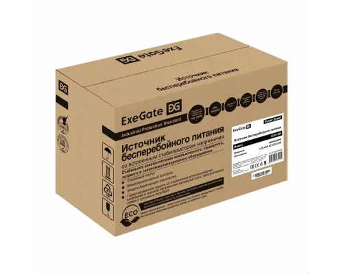 ИБП ExeGate Power Smart ULB-1000.LCD.AVR.4C13 <1000VA/550W, LCD, AVR, 4*C13, Black>