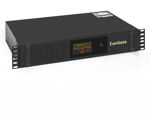 ИБП ExeGate ServerRM UNL-1000.LCD.AVR.2SH.3C13.USB.2U <1000VA/650W, Color LCD, AVR, 2*Schuko+3*C13, USB, 2U, установка в стойку, Black>