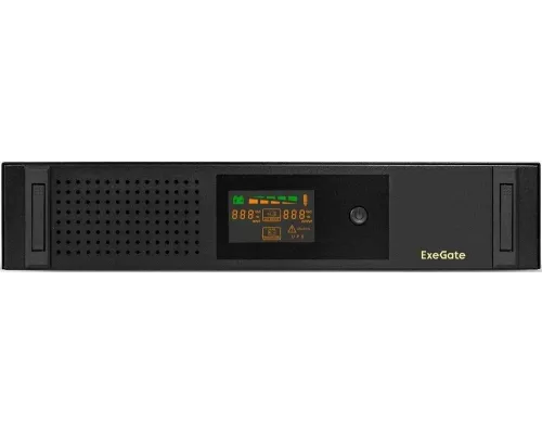 ИБП ExeGate ServerRM UNL-1000.LCD.AVR.2SH.3C13.USB.2U <1000VA/650W, Color LCD, AVR, 2*Schuko+3*C13, USB, 2U, установка в стойку, Black>