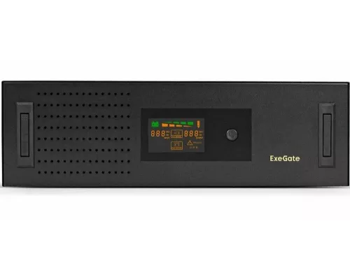 ИБП ExeGate ServerRM UNL-3000.LCD.AVR.2SH.3C13.USB.3U <3000VA/1800W, Color LCD, AVR, 2*Schuko+3*C13, USB, 3U, установка в стойку, Black>