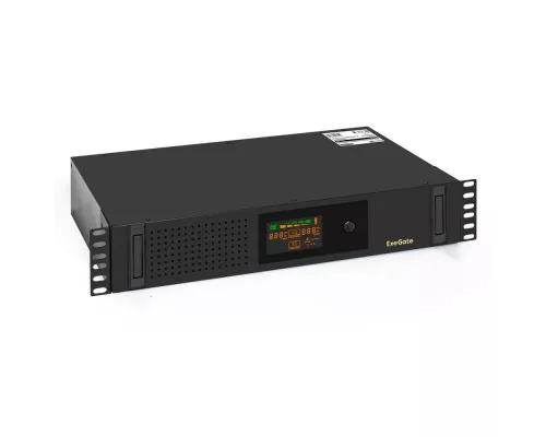 ИБП ExeGate ServerRM UNL-800.LCD.AVR.2SH.3C13.USB.2U <800VA/480W, Color LCD, AVR, 2*Schuko+3*C13, USB, 2U, установка в стойку, Black>