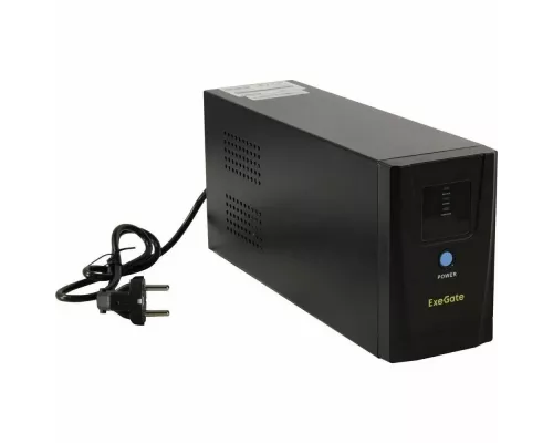 ИБП ExeGate SpecialPro UNB-1000.LED.AVR.1SH.2C13 <1000VA/550W, LED, AVR,1*Schuko+2*C13, металлический корпус, Black>