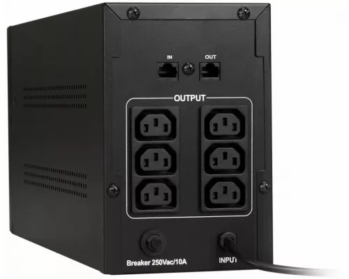 ИБП ExeGate SpecialPro UNB-1500.LED.AVR.C13.RJ <1500VA/950W, LED, AVR, 6*IEC-C13, RJ45/11, Black>