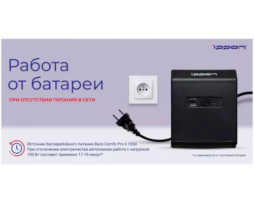 ИБП IPPON Back Comfo Pro II 1050 600Вт 1050ВА (1189991)